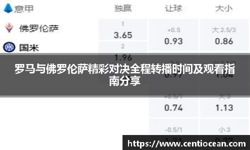 罗马与佛罗伦萨精彩对决全程转播时间及观看指南分享